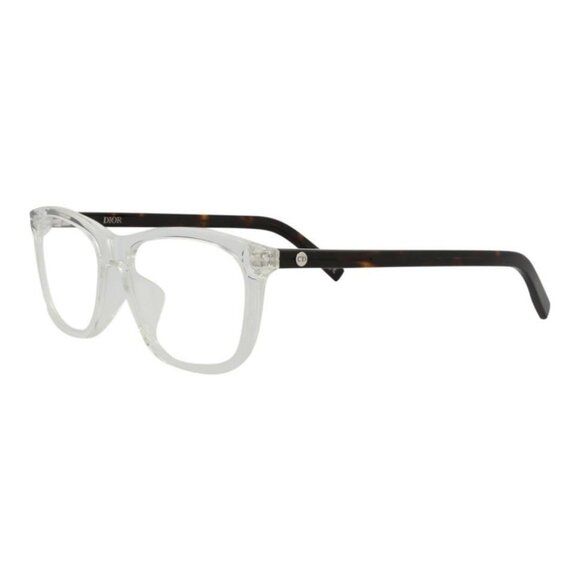 Dior Mens Square/Rectangle Crystal Black Transparent Fashion Designer Eyewear - Picture 2 of 4